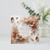 Hochzeit im Herbst Einladung Herbst Halloween Ernt (Stehend Vorderseite)