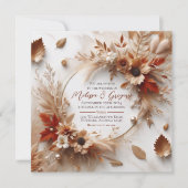 Hochzeit im Herbst Einladung Herbst Halloween Ernt (Vorderseite)