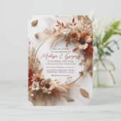 Hochzeit im Herbst Einladung Herbst Halloween Ernt (Stehend Vorderseite)