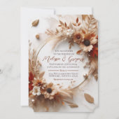 Hochzeit im Herbst Einladung Herbst Halloween Ernt (Vorderseite)