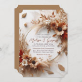 Hochzeit im Herbst Einladung Herbst Halloween Ernt (Vorne/Hinten)