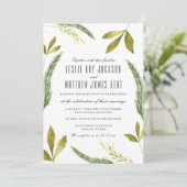 Hochzeit im Herbst Einladung - Rustikale Ernte Grü (Stehend Vorderseite)