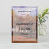 Hochzeit im Herbst Einladungen von Braut und Bräut (Stehend Vorderseite)