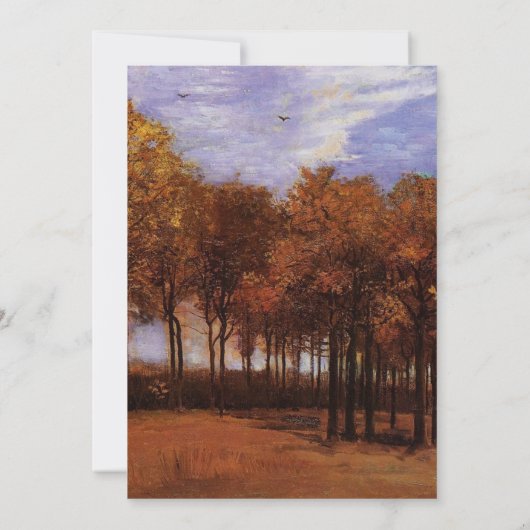 Hochzeit im Herbst Einladungen von Braut und Bräut (Rückseite)