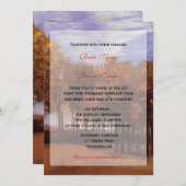 Hochzeit im Herbst Einladungen von Braut und Bräut (Vorne/Hinten)