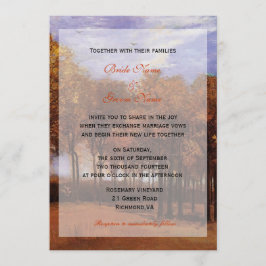 Hochzeit im Herbst Einladungen von Braut und Bräut