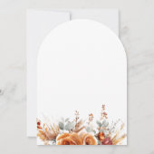 Hochzeit im Herbst Elegant Boho Floral Einladung (Rückseite)