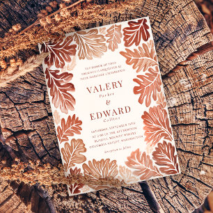 Hochzeit im Herbst Elegantes Bohemisches Wasser Einladung