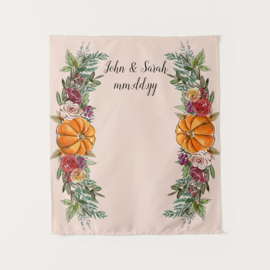 Hochzeit im Herbst Empfang Hintergrund Winter Foto Wandteppich (Vorderseite)