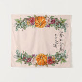 Hochzeit im Herbst Empfang Hintergrund Winter Foto Wandteppich (Vorderseite (Horizontal))