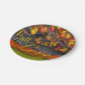 Hochzeit im Herbst Farben Rustikale Liebe im Herbs Pappteller (Schrägansicht)