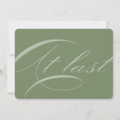 Hochzeit im Herbst färbt endlich orange grün Einladung (Rückseite)