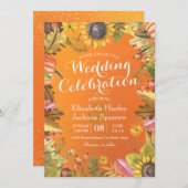 Hochzeit im Herbst Feier Herbstmapfelleaf Pumpkin Einladung (Vorne/Hinten)