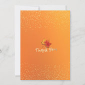 Hochzeit im Herbst Feier Herbstmapfelleaf Pumpkin Einladung (Rückseite)