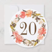 Hochzeit im Herbst Floral Einladung (Vorderseite)