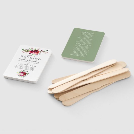 Hochzeit im Herbst Floral Programm Fächer (Non-assembled)