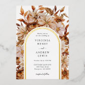Hochzeit im Herbst Folieneinladung (Vorderseite)