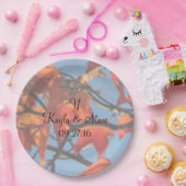 Hochzeit im Herbst Foto Hintergrundnamen Datum Mon Pappteller (Party)