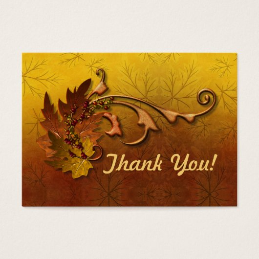 Hochzeit im Herbst für den Herbst - Danke (Vorderseite)