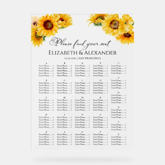 Hochzeit im Herbst für die Acrylblume Acrylschild (Vorderseite)