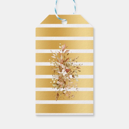 Hochzeit im Herbst für Herbstblasen und Bälle Geschenkanhänger (Rückseite)