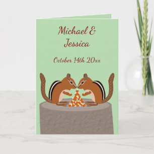 Hochzeit im Herbst für niedliche Chipsätze Karte