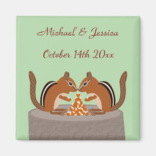 Hochzeit im Herbst für niedliche Chipsätze Magnet