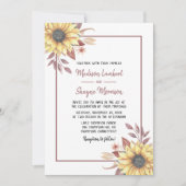 Hochzeit im Herbst für rustikale Blumenblumen Einladung (Vorderseite)