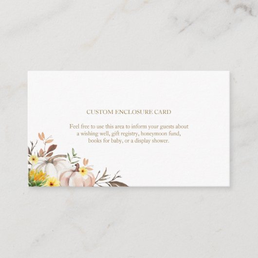 Hochzeit im Herbst für Sonnenblumen Begleitkarte (Vorderseite)