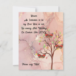 Hochzeit im Herbst für Trauzeuge anfordern Einladung