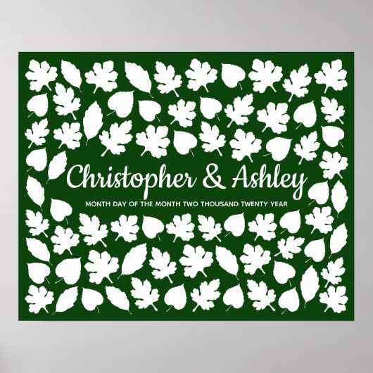 Hochzeit im Herbst Gästebuch Alternative 75 Gäste (Vorne)