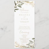 Hochzeit im Herbst Geometric Gold Greenery Programm (Vorderseite)
