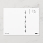 Hochzeit im Herbst Green Tan Monogram Custom Postc Postkarte (Rückseite)