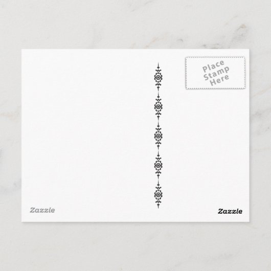 Hochzeit im Herbst Green Tan Monogram Custom Postc Postkarte (Rückseite)