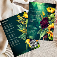 Hochzeit im Herbst Grün rustikale Sonnenblumen in