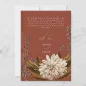 Hochzeit im Herbst Herbst Flora und Fauna Dankeskarte (Rückseite)