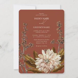 Hochzeit im Herbst Herbst Flora und Fauna Einladung