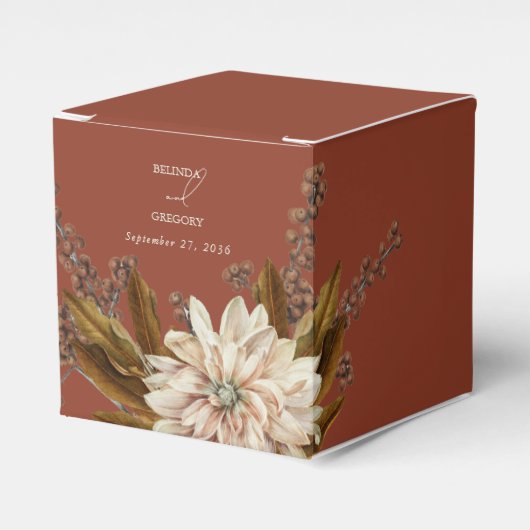 Hochzeit im Herbst Herbst Flora und Fauna Geschenkschachtel (Vorderseite)