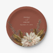 Hochzeit im Herbst Herbst Flora und Fauna Pappteller (Vorderseite)