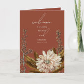 Hochzeit im Herbst Herbst Flora und Fauna Programm (Vorderseite)