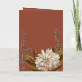 Hochzeit im Herbst Herbst Flora und Fauna Programm (Rückseite)