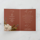 Hochzeit im Herbst Herbst Flora und Fauna Programm (Innenseite)