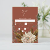 Hochzeit im Herbst Herbst Flora und Fauna RSVP Karte (Stehend Vorderseite)