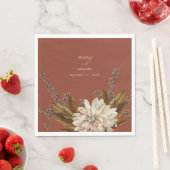 Hochzeit im Herbst Herbst Flora und Fauna Serviette (Beispiel)