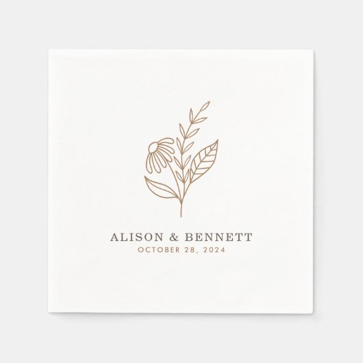 Hochzeit im Herbst Herbst Frühjahr Serviette (Vorderseite)