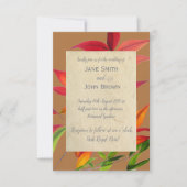 Hochzeit im Herbst Herbst lässt Aquarellkunst rust Einladung (Vorderseite)