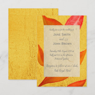 Hochzeit im Herbst Herbst lässt goldene Kunst rust Einladung