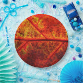 Hochzeit im Herbst Herbst Rustikales Leaf Foto Nah Pappteller (Party)