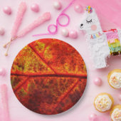 Hochzeit im Herbst Herbst Rustikales Leaf Foto Nah Pappteller (Party)