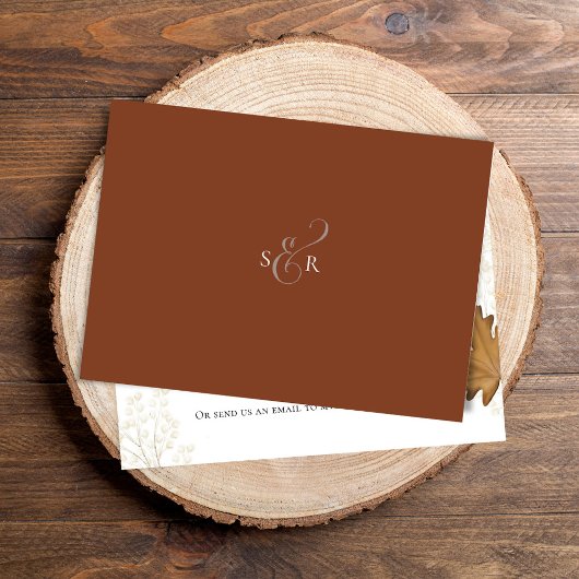 Hochzeit im Herbst Herbst UAWG verlassen Begleitkarte